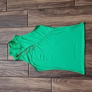 VENUS GREEN SEXY RIBBED SLEEVELESS TOP SIZE M